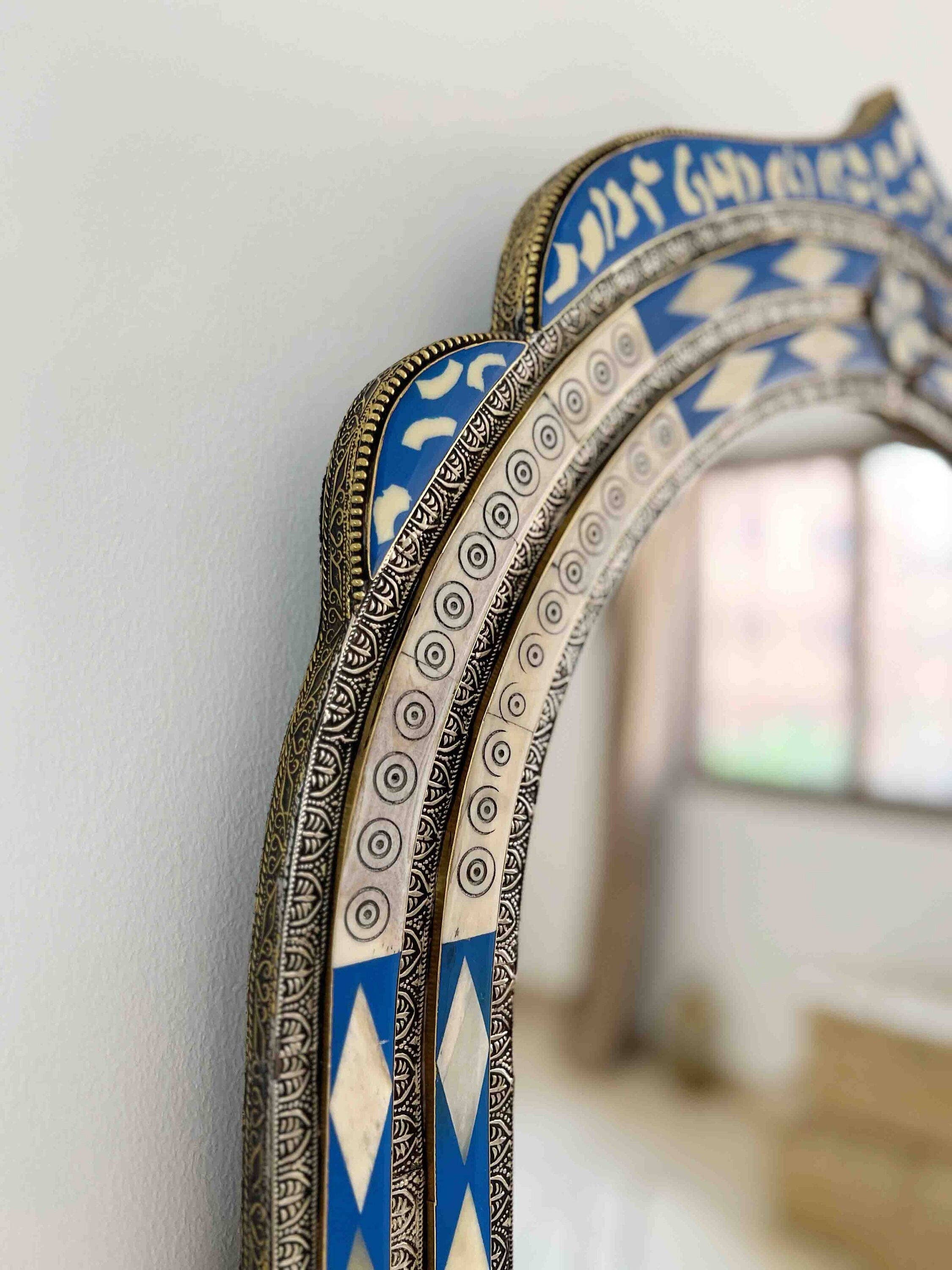 Palmeraies - Wholesale Wall Mirror - Vintage Moroccan Mirror - Arch Bone Inlay Wall Mirror5