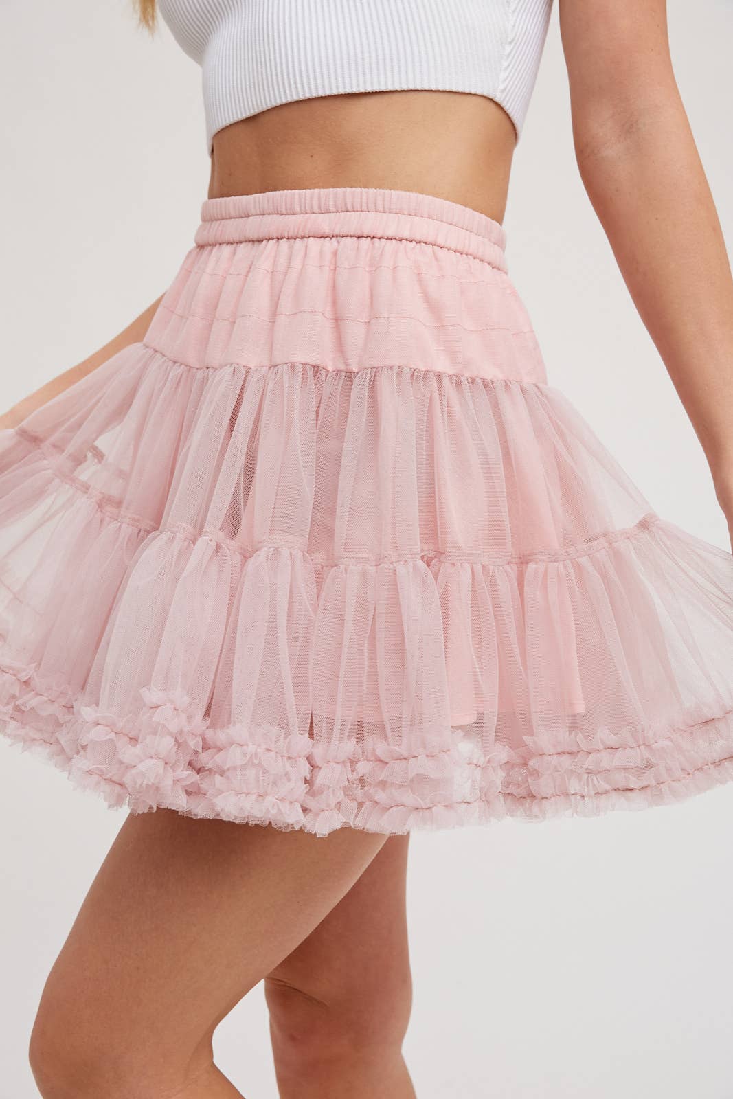 Peace Love Line – wholesale Skirt – Women’s – PL5952 - RUFFLE TIERED TULLE TUTU MINI SKIRT14