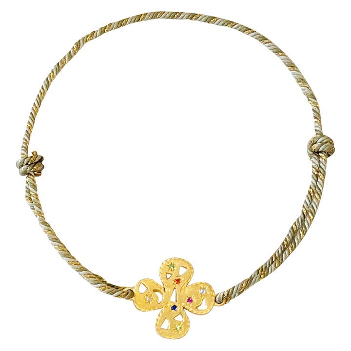 Sophie Deschamps Bijoux - Wholesale Charm/Dangle Bracelet - GANESH clover bracelet (BETH7)