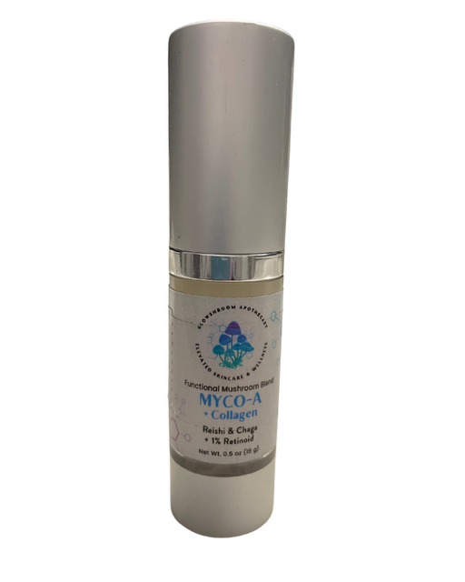 Glowshroom Apothecary - Wholesale Facial Serum/Concentrate - Myco-A + Collagen – Mushroom, 1% Retinol & Collagen Serum1