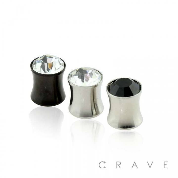 CZ HOLLOW 316L SS SADDLE PLUGS for wholesale by CRAVE