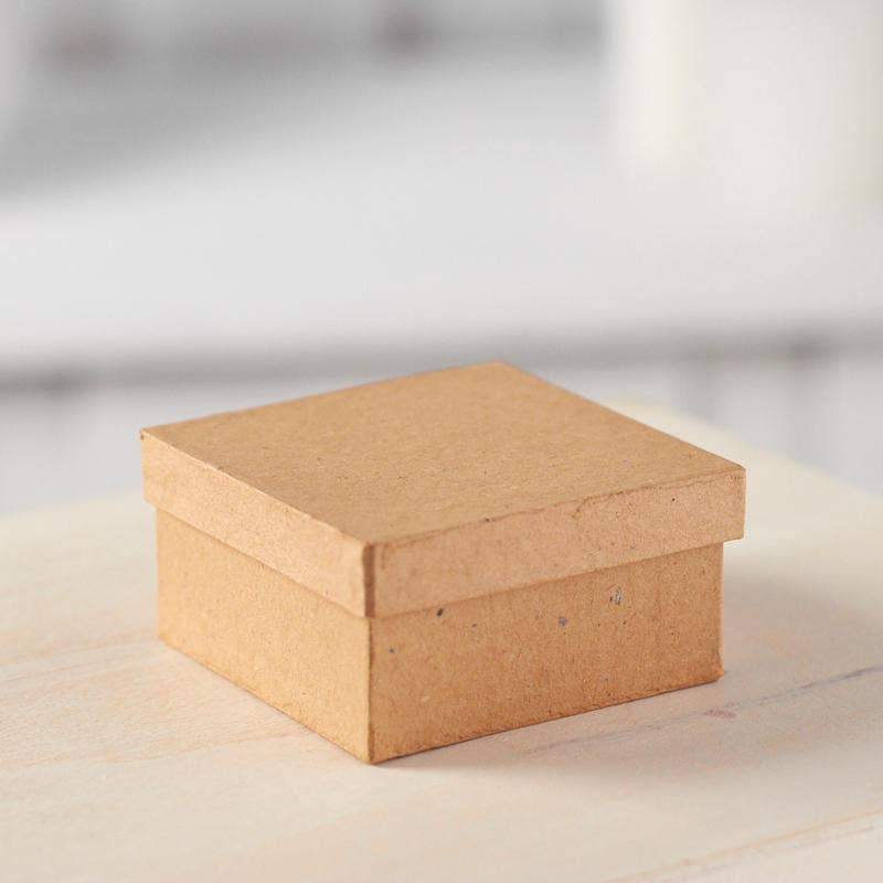 Factory Direct Craft - Wholesale Gift Box - Premade Small Square Paper Mache Box - 3" x 3" x 1-1/2" 2