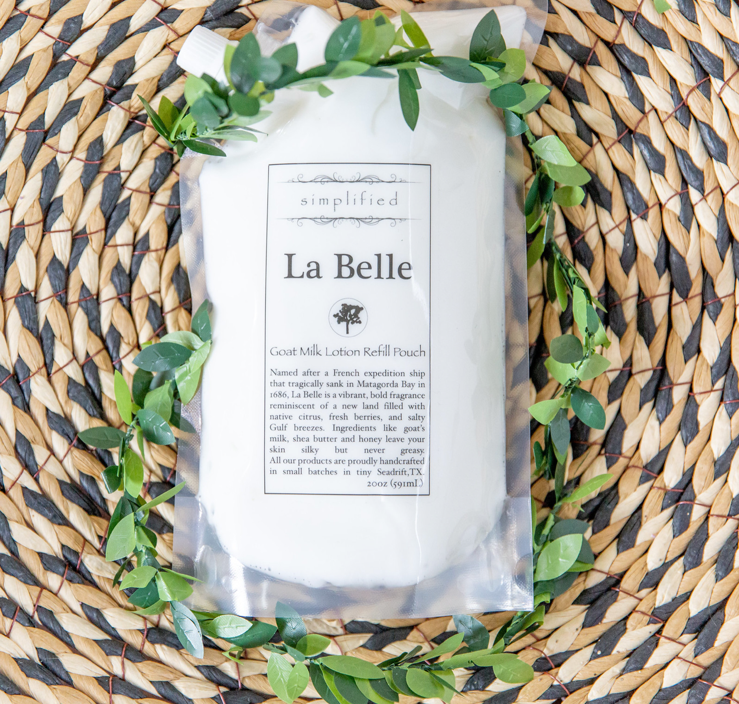 Simplified Soap – Creme/loção corporal por atacado – 20 oz saco de recarga de loção de leite de cabra3