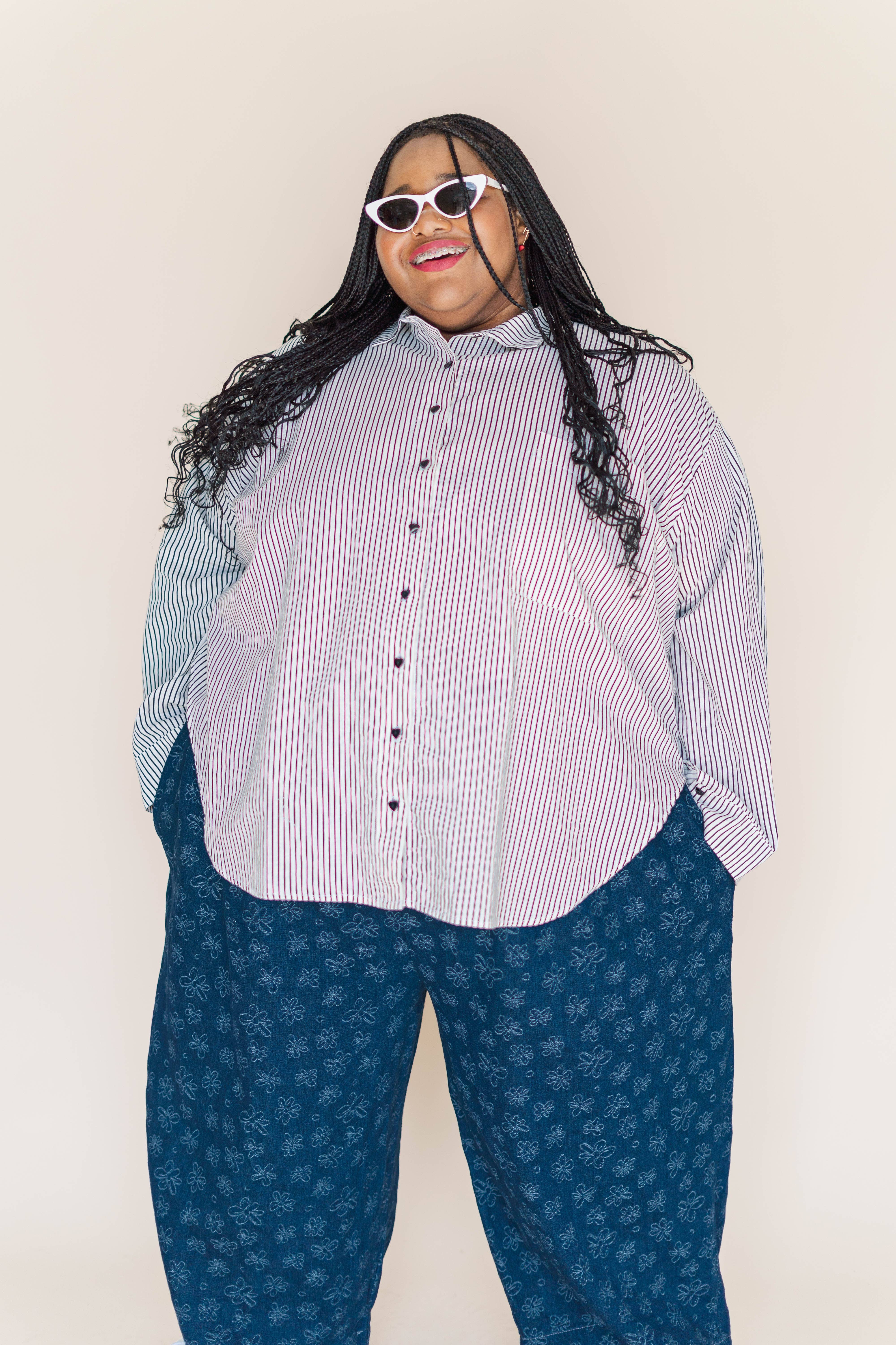 Nettle Studios - Wholesale Button Down Shirt - Unisex - Size Inclusive Plus Size Long Sleeve Button Up Striped Linen4