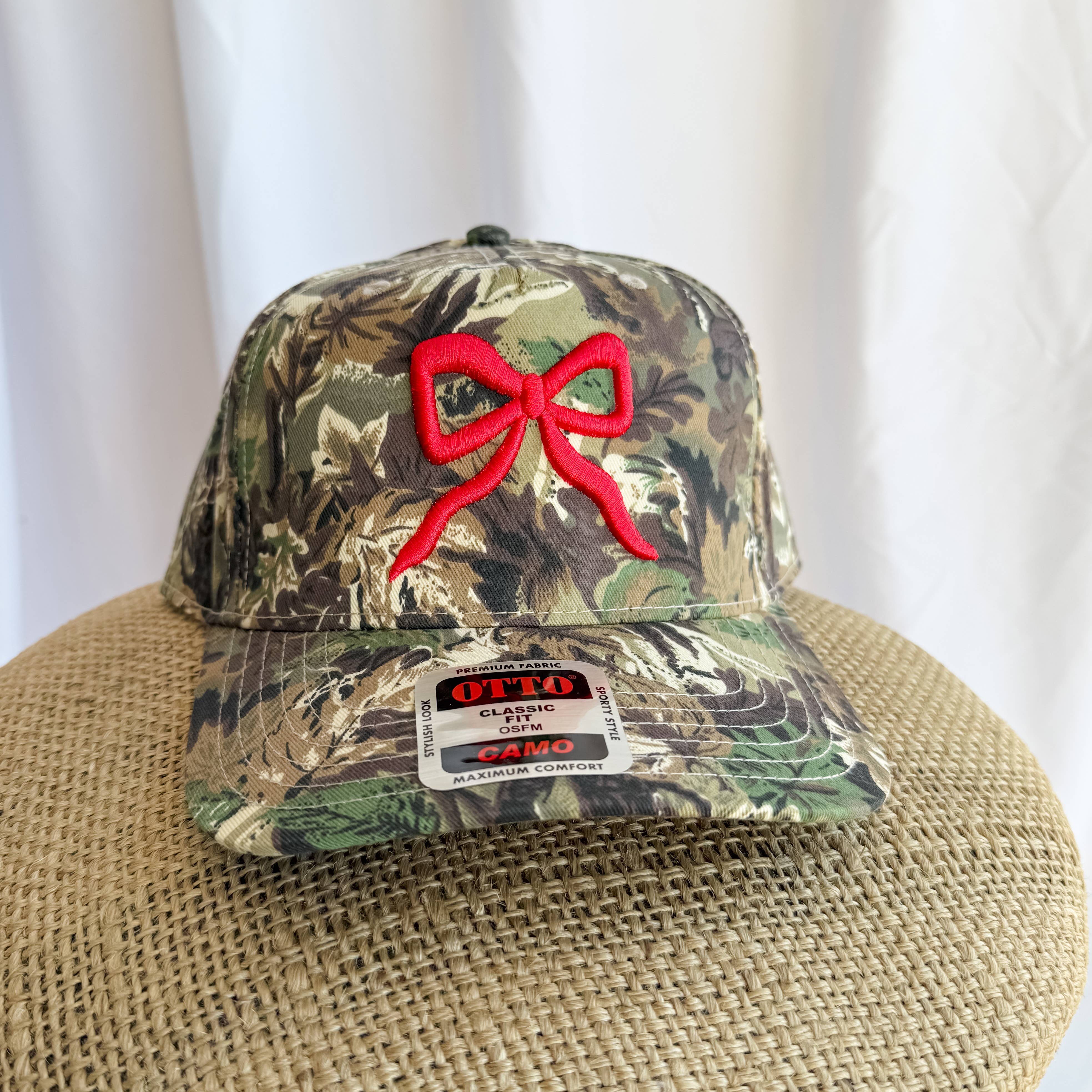 Coco & Rho - Wholesale Trucker Hat - Women's - Red Bow Camo- Trucker Hat0
