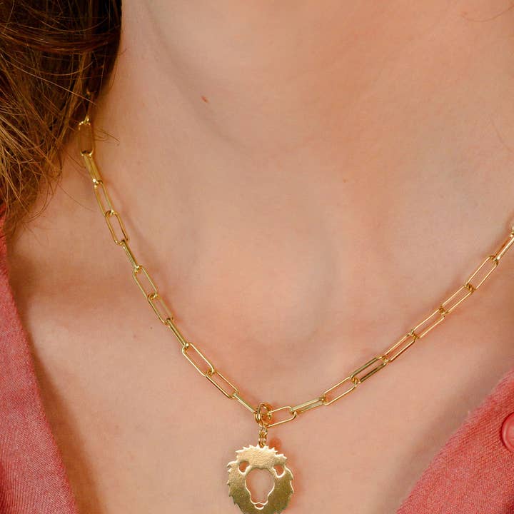 Hirondelle Bijoux - Wholesale Pendant/Charm Necklace - Astro Lion Necklace1