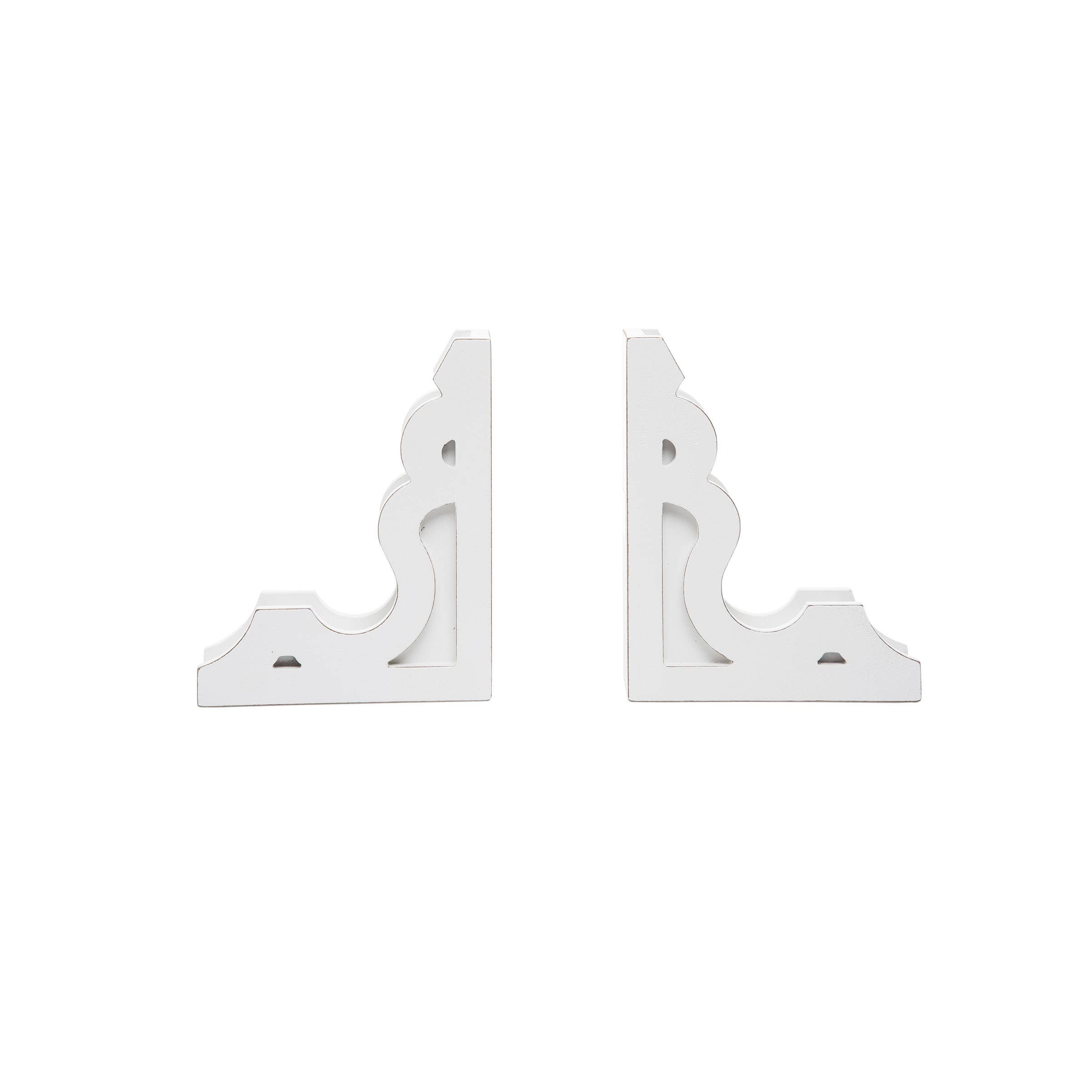 Foreside Home & Garden - Wholesale Bookend - Set 2 White Corbel Vintage Bookends2