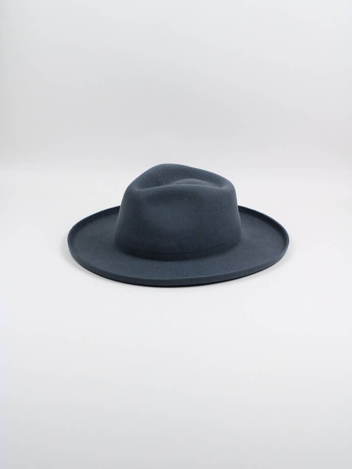 Risen West - Tucson Pencil Brim Rancher - Wool Felt - Stone Blue for wholesale by Wilder and Soul Wholesale Hats