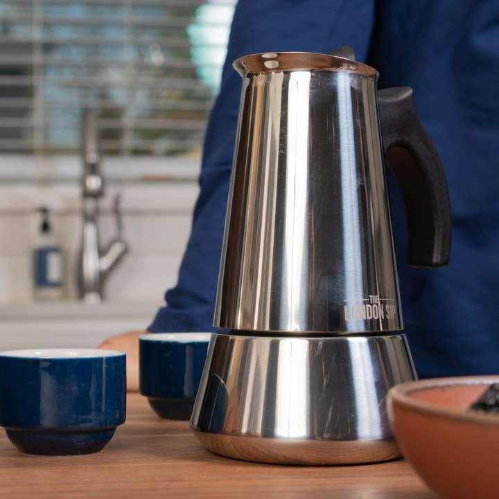 Kitchen Supply - Wholesale Espresso Maker - London Sip Stainless Steel Espresso Maker 3-cup, Silver1