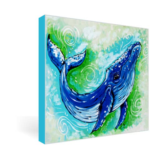 Superbe impression de baleine à bosse peinte sur toile pour la vente par The Fairy Paintbox