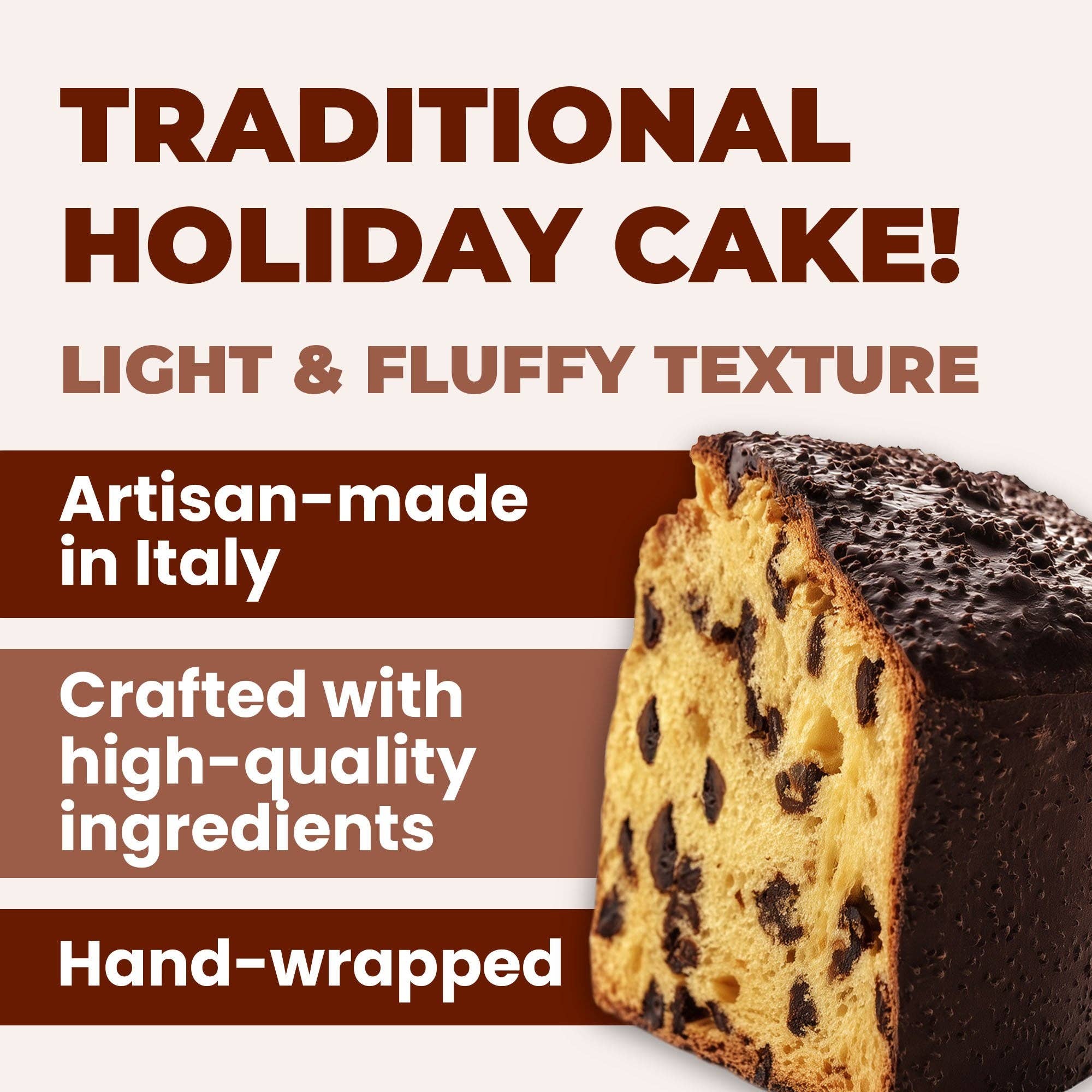 Food To Live – wholesale Tårta – Vergani Extra Mörk Choklad Panettone - 750g (1,65 lb)4