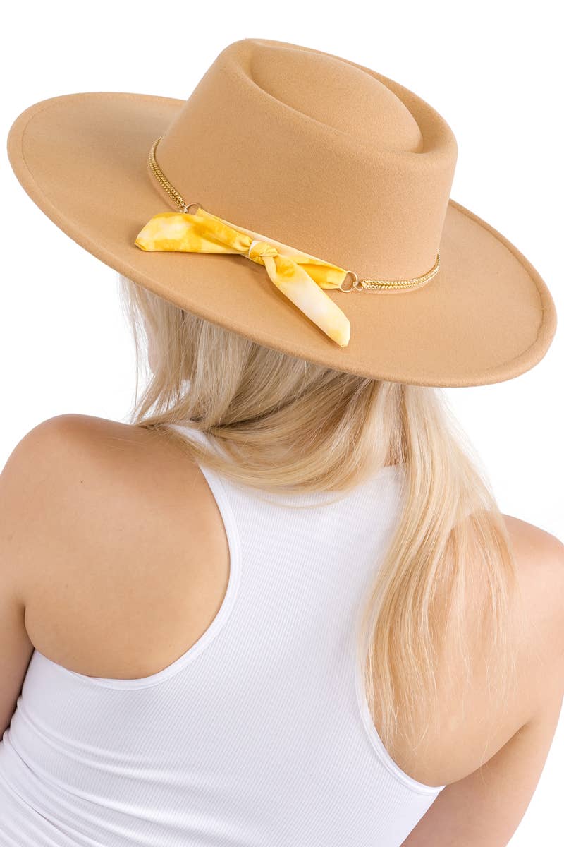Cap Zone - Vendita all'ingrosso Fedora - Donna - Cappello rancher bolero in lana sintetica con nastro piccolo, catena oro e tesa larga21