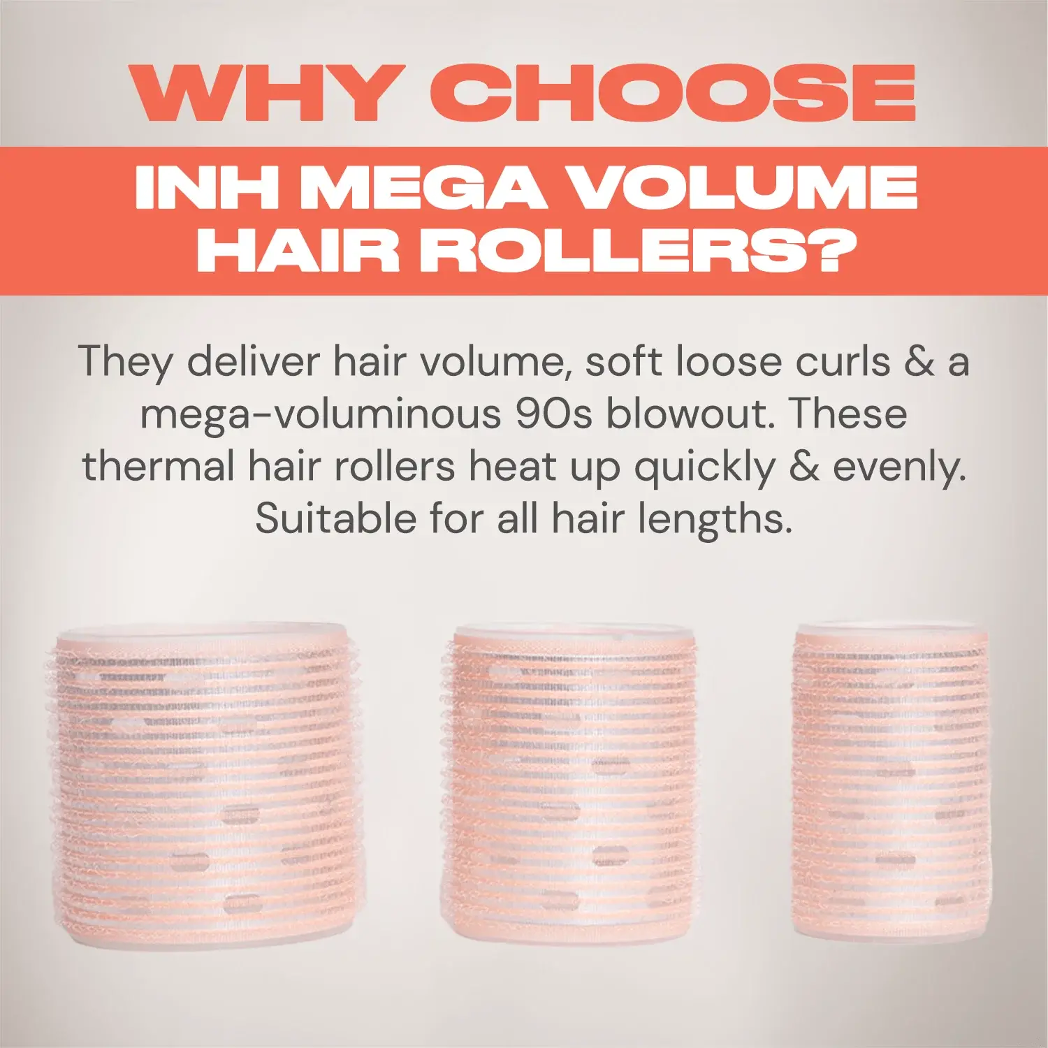 INH Hair - Wholesale Hair Curlers - Mega Volume Hair Rollers| 12 pc hair rollers & styling clips2