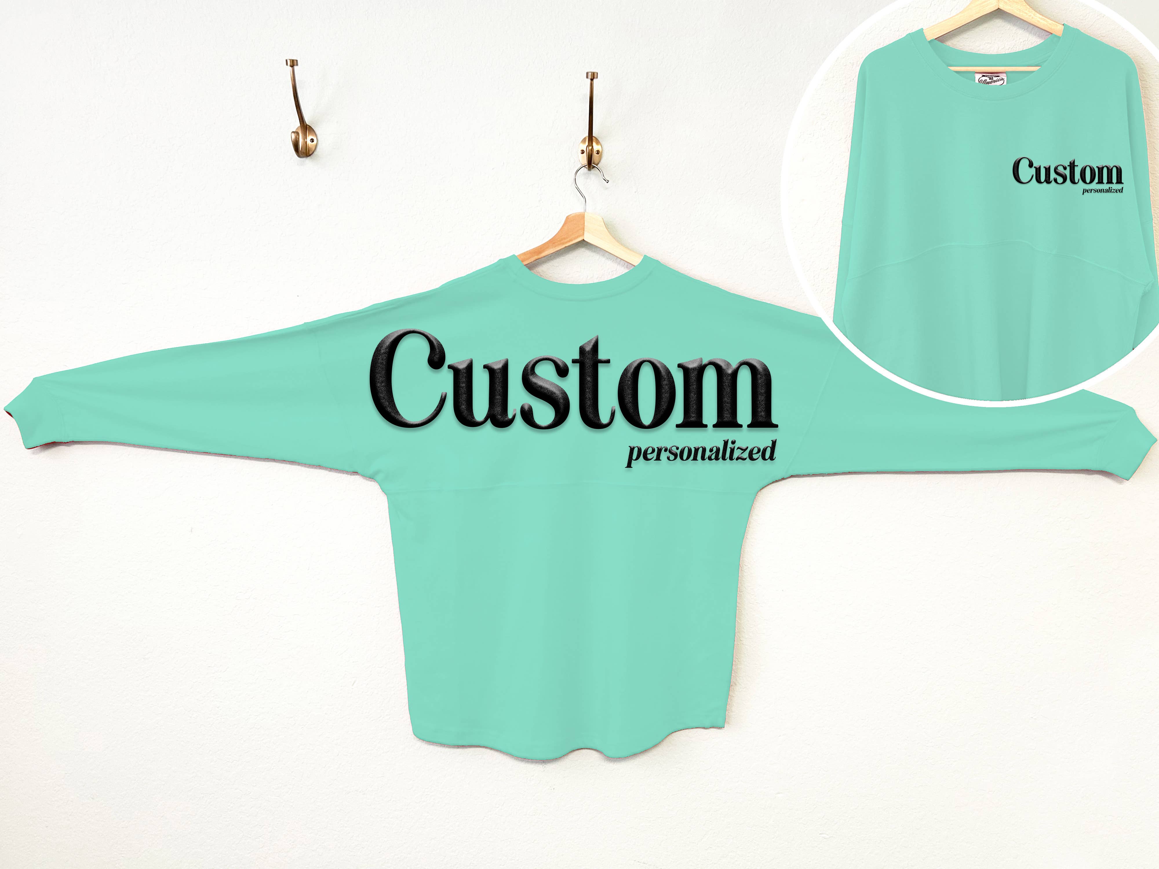 Nobullwoman Apparel - Wholesale Graphic Sweatshirt - Women's - CUSTOM PUFF PRINT Long Sleeve Jersey Tee Oversize Back Print12