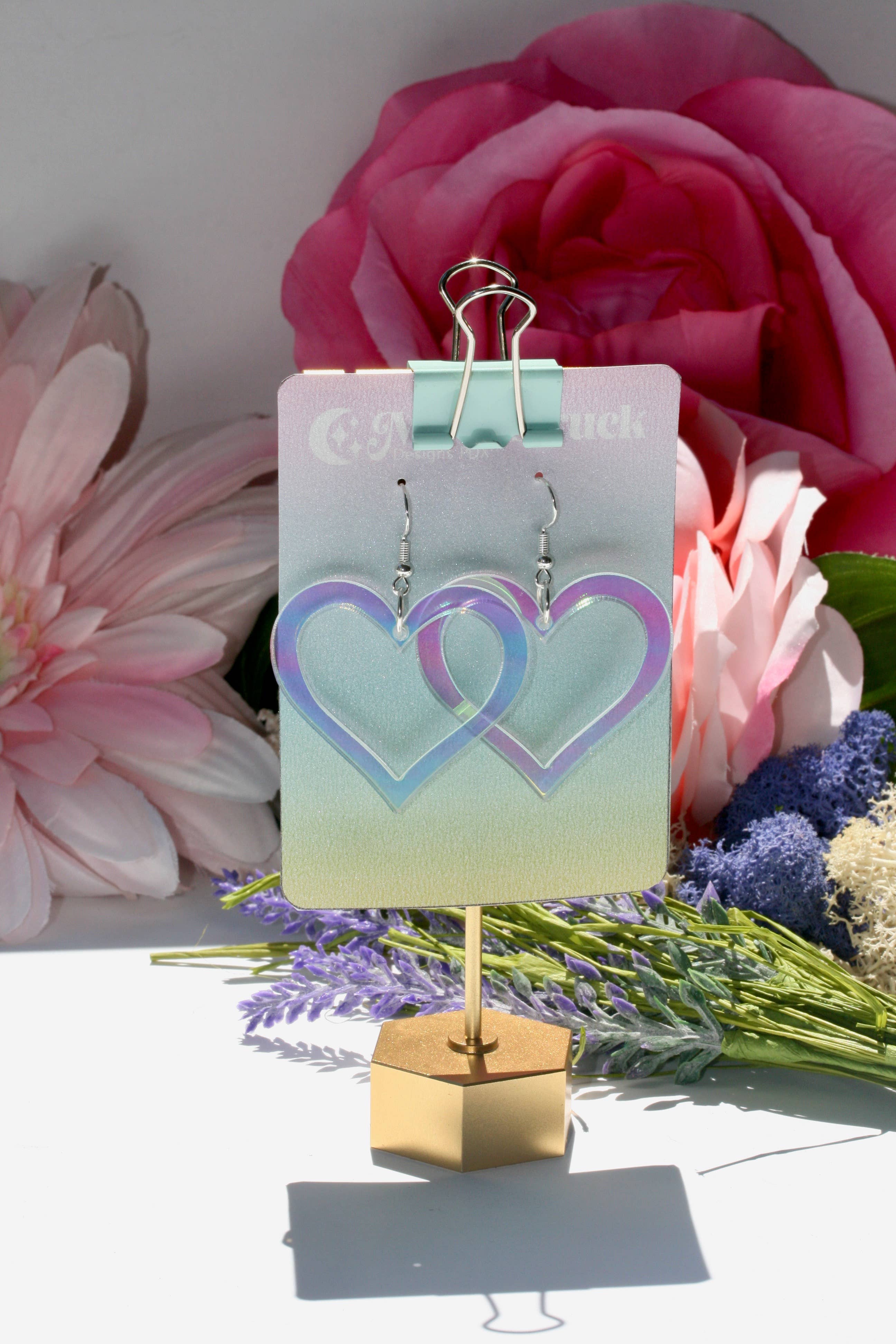 Moonstruck Designs PDX – Großhandel Ohrhänger – Ohrringe mit herzförmigem Umriss, romantischer romantischer Ausschnitt, Em6