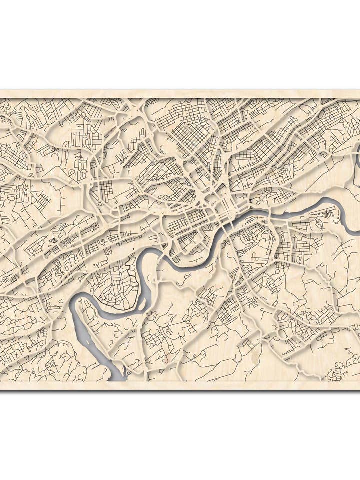Knoxville, TN City Map for wholesale by Catahoula Sign Co.