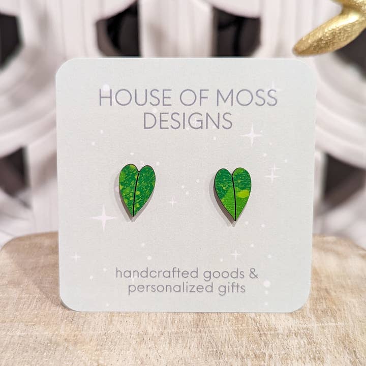 Pendientes Pothos Leaf para venta al por mayor de House of Moss Designs
