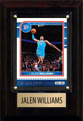 C And I Collectables - Wholesale Plaque - Jalen Williams OKC Oklahoma City Thunder 2025 Hoops Prizm Donruss 4x6 Plaque