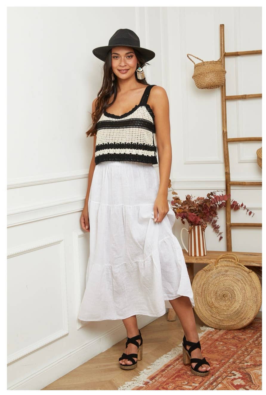 LÉA & LUC - Wholesale Skirt - Women's - 100% Linen Skirt REF. 834817