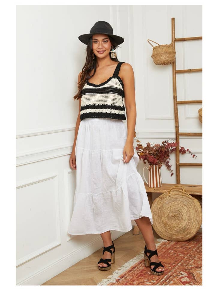 LÉA & LUC - Wholesale Skirt - Women's - 100% Linen Skirt REF. 834817