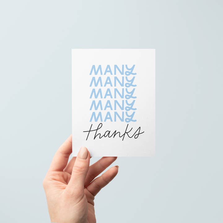 Just Follow Your Art - Vendita all'ingrosso Biglietti di ringraziamento - Biglietto Many Thanks | Biglietti di auguri semplici, apprezzamento2