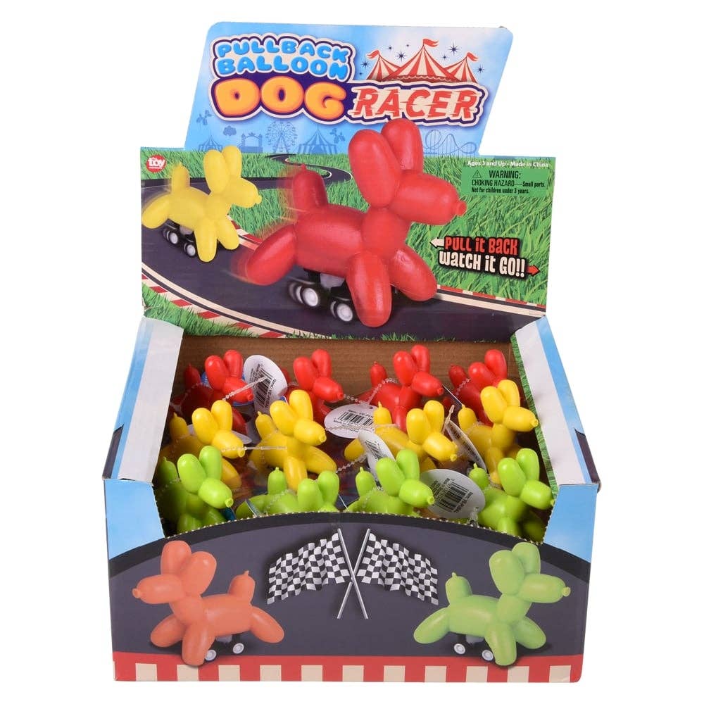 La Luna Bella - Toys - Wholesale Classic Toy - Kids - 2.5" Pull Back Balloon Dog 24ct- LLB Toys4