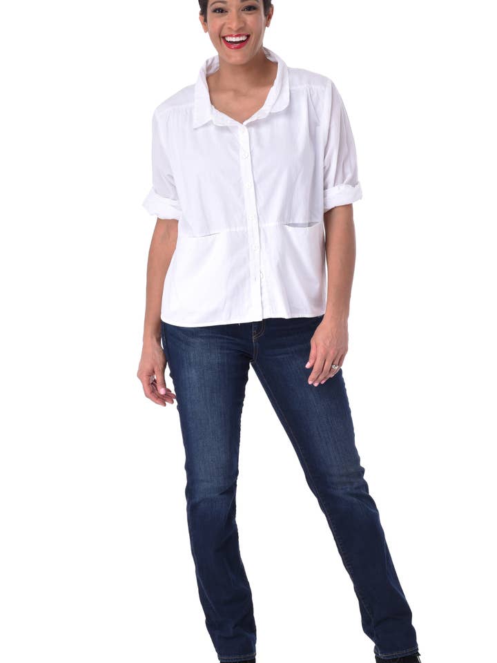 Casaco Jill CV43 em Branco* por atacado de Tulip Clothing