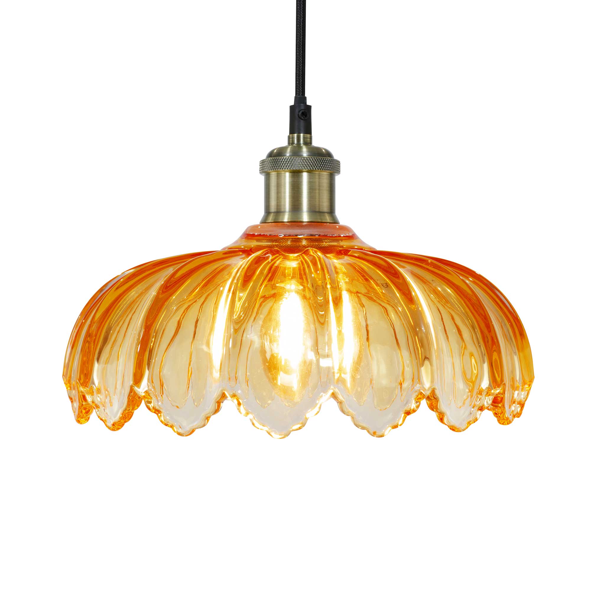 C-Création - Wholesale Chandelier/Hanging Light - Retro-style colored glass pendant Petal13