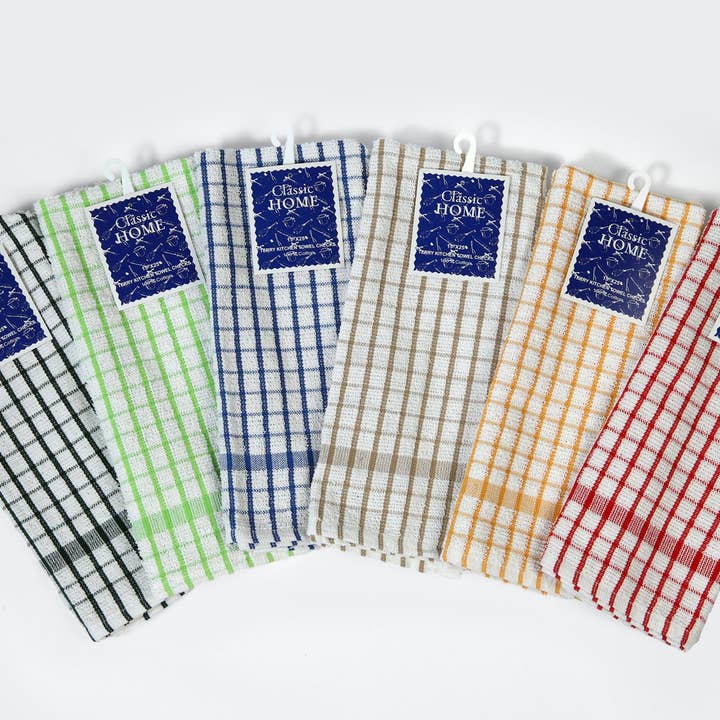 Soft Textiles - Wholesale Tea Towel - Kitchen Towels 12 Pack 15 x 25 Inches, 100% Ring Spun Cotton