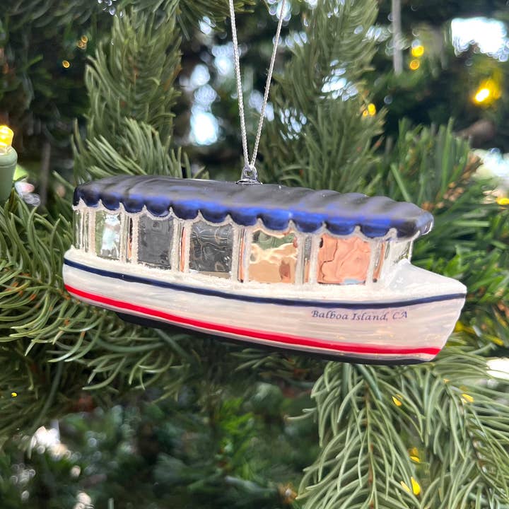 Iconic Ornaments - Wholesale Ornament - Balboa Duffy Boat Ornament1