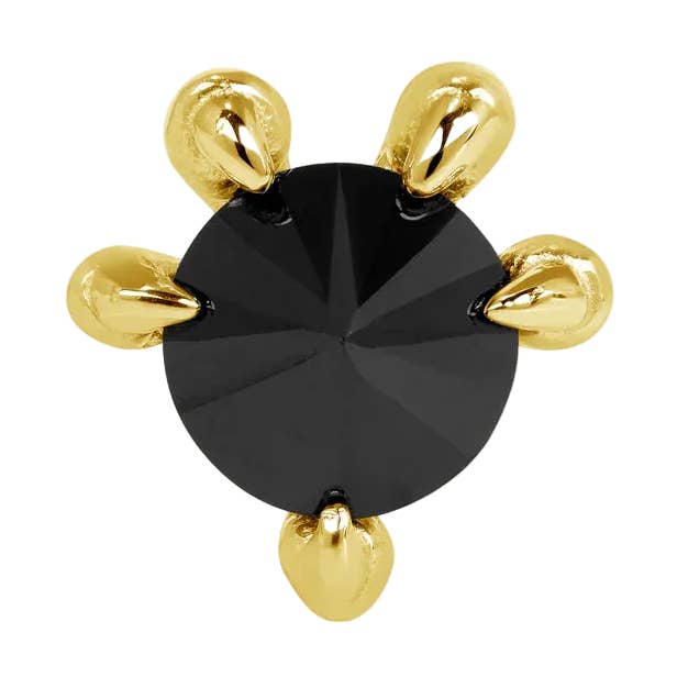 Artiglio con Gemma – Estremità Senza Filettatura/Filettata in Oro 14K per la vendita all'ingrosso da parte di Piercing-zone