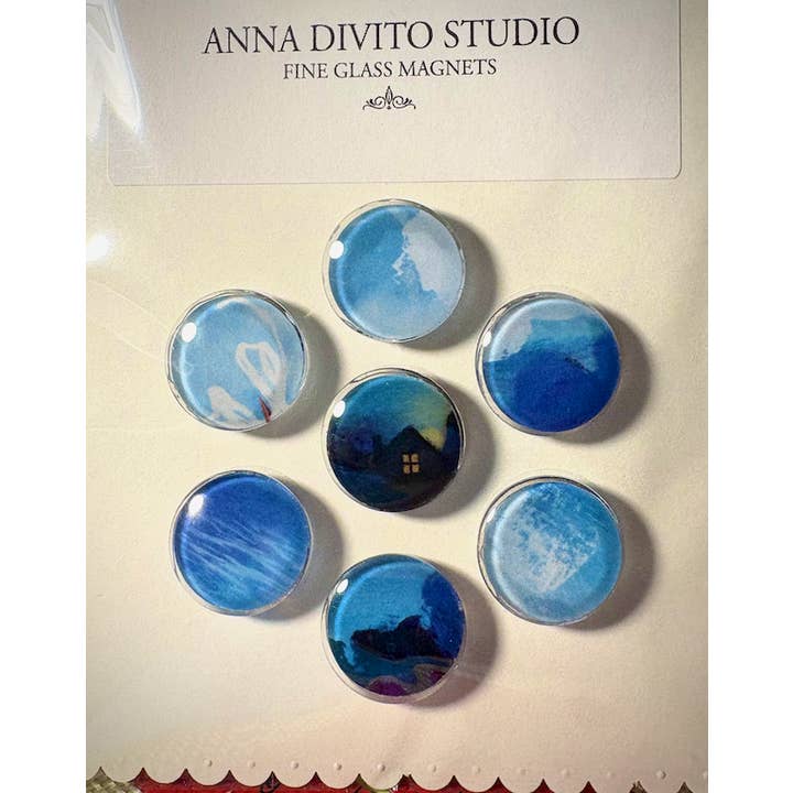 Anna DiVito Studio - Wholesale Magnet - COZY HOME EARLY DAWN SKY MAGNET SET | GLASS | HANDCRAFTED