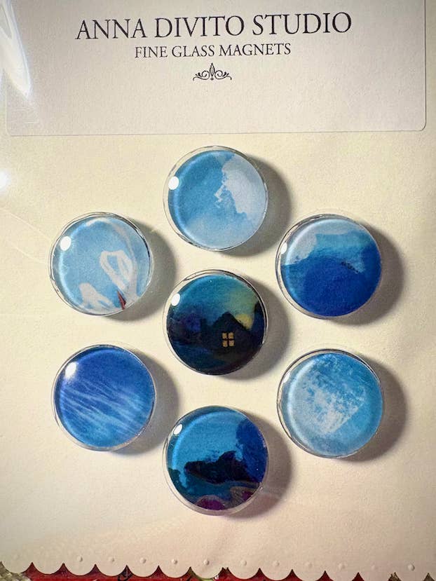 COZY HOME EARLY DAWN SKY MAGNET SET | GLASS | HANDCRAFTED for wholesale by Anna DiVito Studio