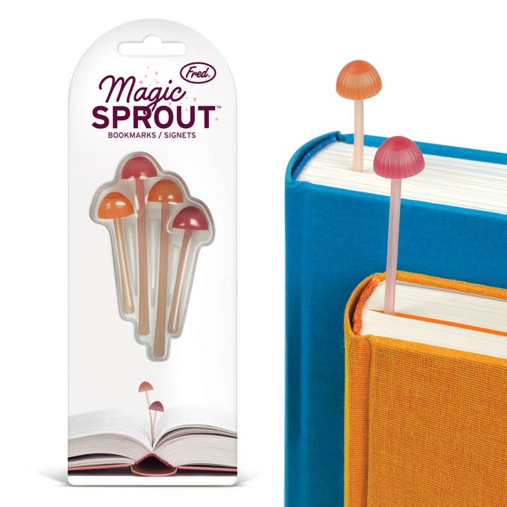 Fred & Friends - Wholesale Bookmark - Magic Sprout - Mushroom Bookmarks - Set of 4