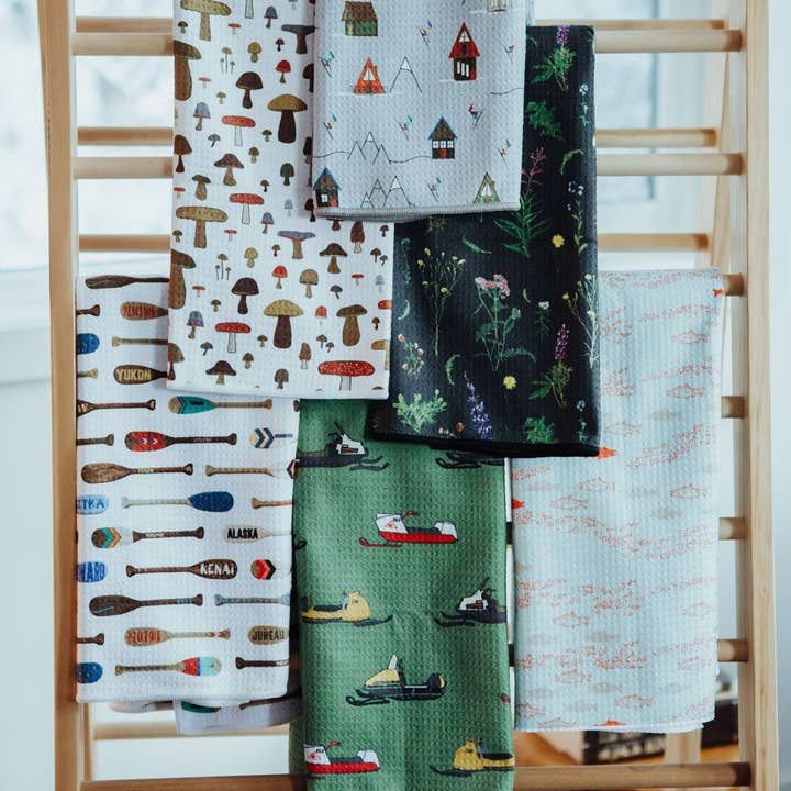 Labrador Tea - Wholesale Tea Towel - Tea Towel - Salmon Swim4