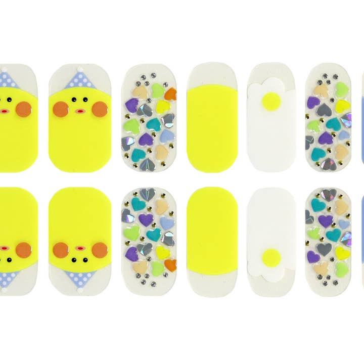 ClebleNails – Großhandel Nailart/Nagelsticker – Nette Cartoon-Nagelwickel/Gelbe Ente DuduDuck Nagellackstreifen/3D-Tier-Nagel-Aufkleber/ Kinder-Nagelwickel/Bunte Kawaii-Nagelwickel