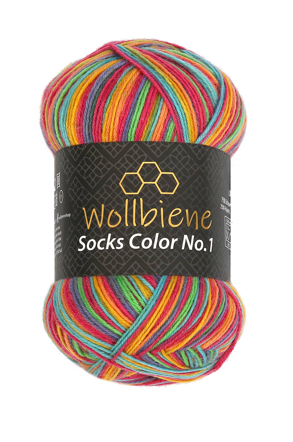 Wollbiene - Venta al por mayor Hilos - Hilo para calcetines Wool Bee Socks Color, 100 g, grosor 4 hebras9