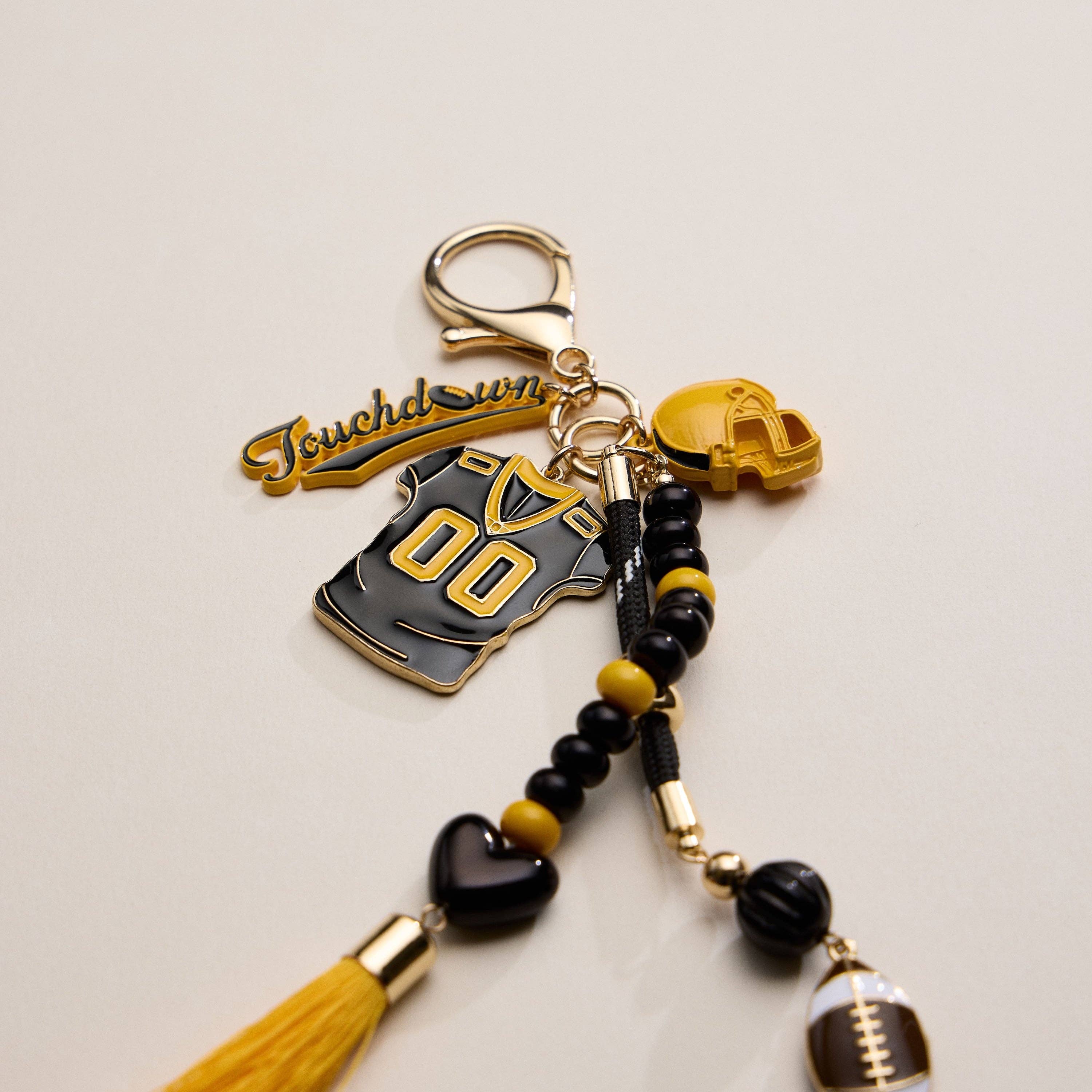 Lilla Haven - Wholesale Keychain - Women's - Gameday Football Keychain – Football Jersey, Helmet, Touchdown Charm & Tassel Bag Accessory14