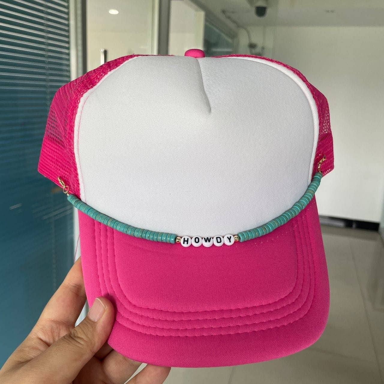 Texas Transfers - Wholesale Trucker Hat - Women's - Turquoise/Country Hat Chains (Multiple Options)3