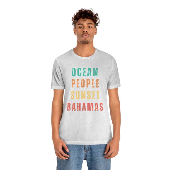T-shirt à manches courtes en jersey unisexe Ocean pour la vente par happy clothing co.