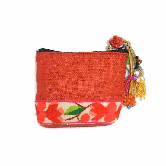 COLORED DREAMS- Handmade Coin Pouch | Hemp Eco-Friendly Square Shape Pouch  - Printed Green : Amazon.in: Bags, Wallets and Luggage