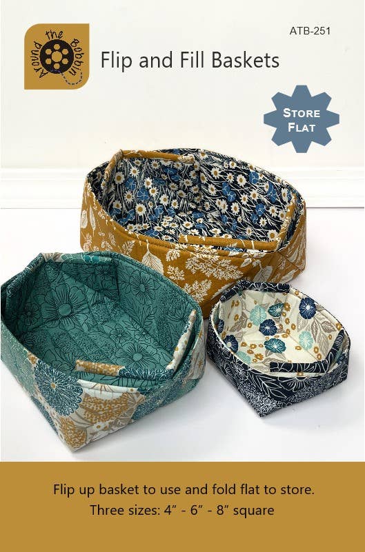 Around the Bobbin - Wholesale Craft Sewing Kit - Flip and Fill Baskets | Sewing Pattern1