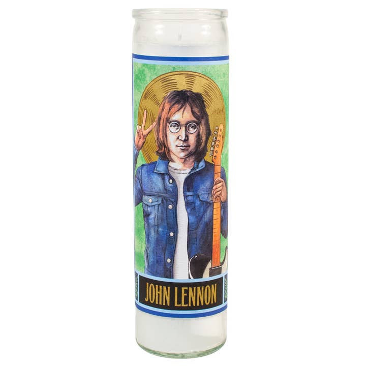 Unemployed Philosophers Guild - Wholesale Jar/Filled Candle - Lennon Secular Saint Candle1