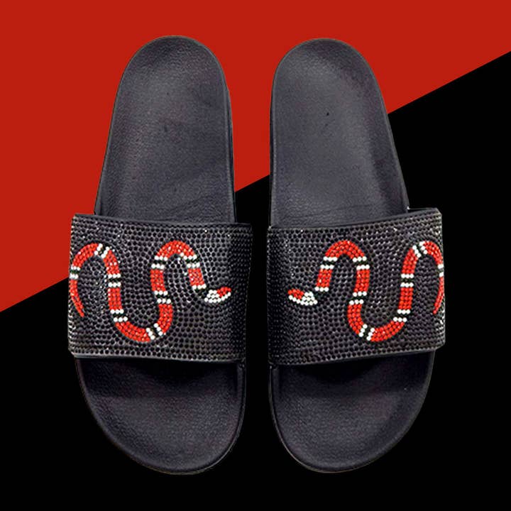 Sensibling Corp. – wholesale Sandals – Women's – Bling Snake Slide Sandal Slippers