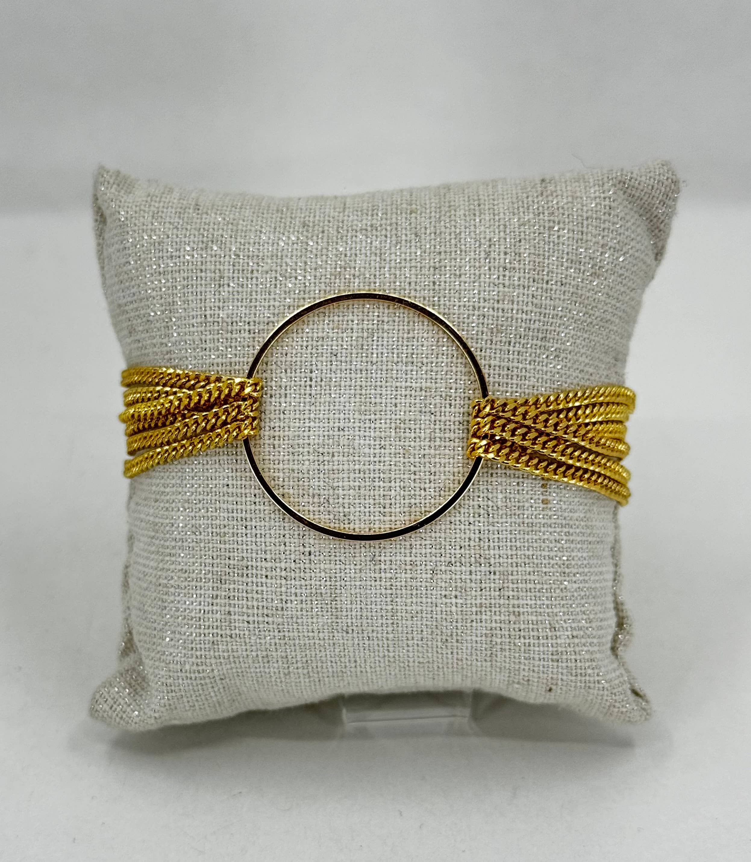 BMR - Wholesale Link & Chain Bracelet - Suskie Gold Heart Link & Chain Bracelet2