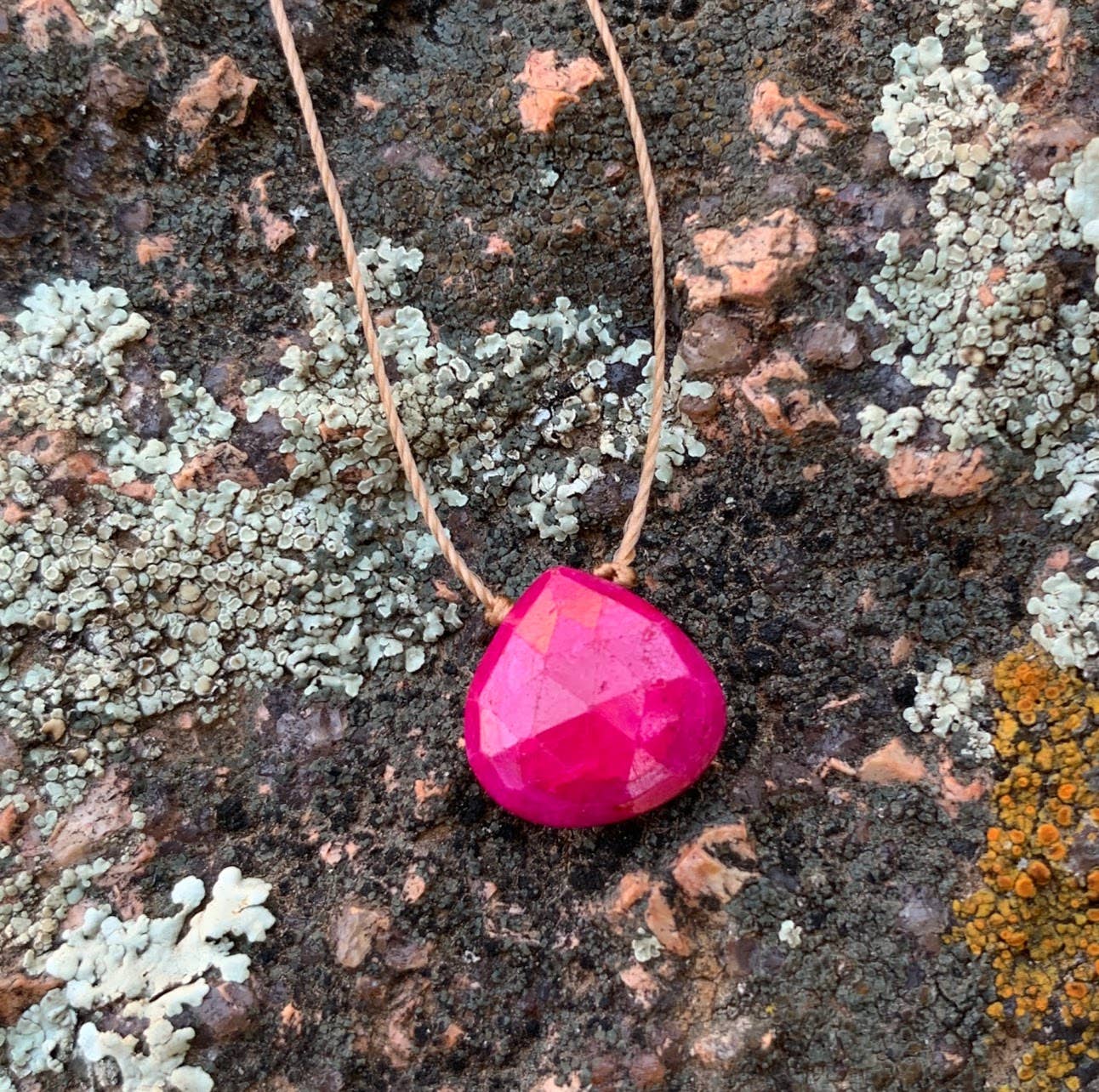 Merelani Designs - Wholesale Pendant/Charm Necklace - Ruby Faceted Teardrop Necklace5