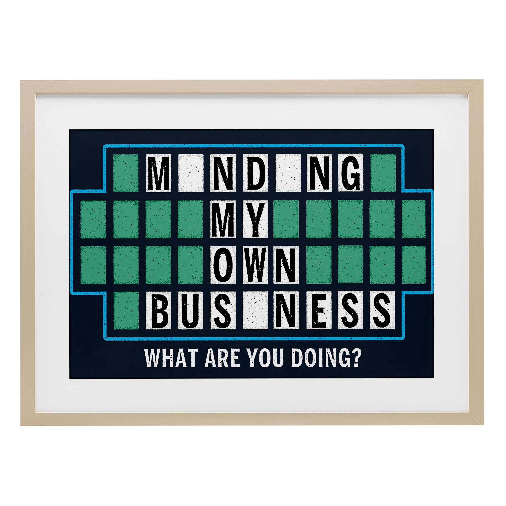 Stupell Industries - Wholesale Wall Sign - Minding My Own Business Game - Print Under Glass Wall Art12