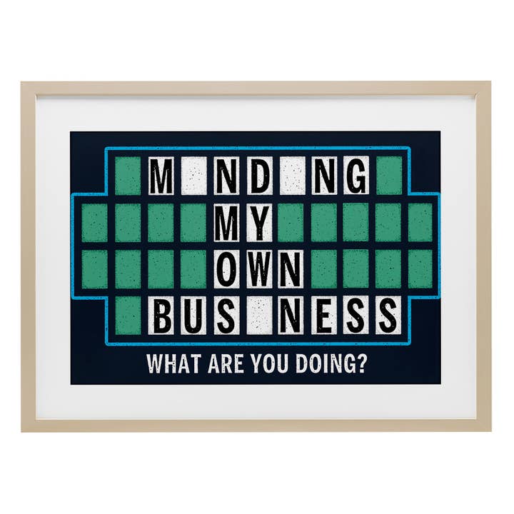 Stupell Industries - Wholesale Wall Sign - Minding My Own Business Game - Print Under Glass Wall Art12