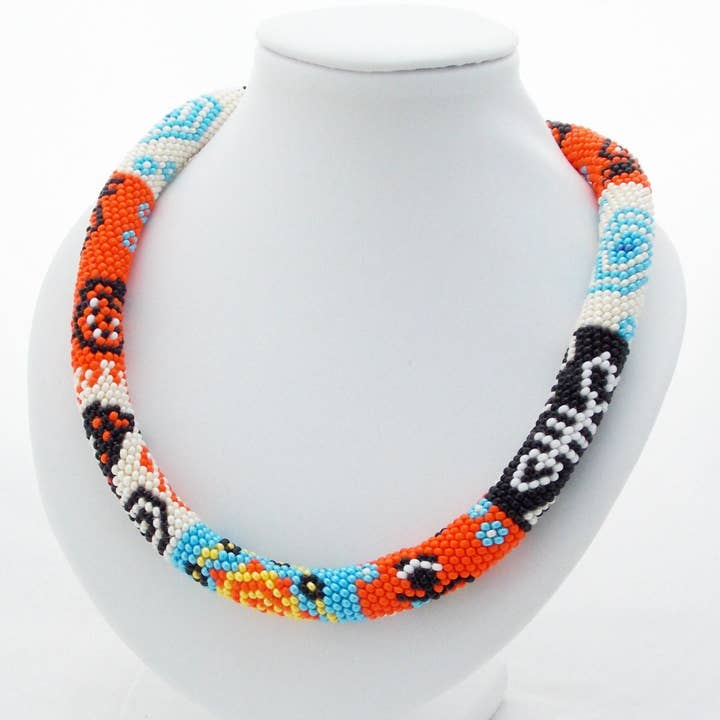 Tribal Ketting Afrikaanse sieraden Hiërogliefen Kunst Grottekeningen Afrikaanse ketting Etnische sieraden Maasai Ketting Afrikaanse Mode Vis Ketting voor wholesale door Ninolia