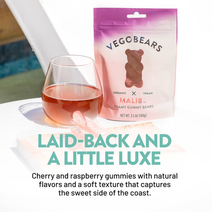 Candy People USA - Wholesale Gummy - Vegobears - Malibu 3.5oz. (10 Pack) Organic Gummy Bears6